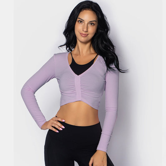 Sports Top Long Sleeve Sports Top Short Fashion Top Women's Wear