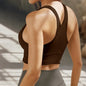 Sports solid color versatile knitted camisole vest