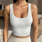 Sports solid color versatile knitted camisole vest